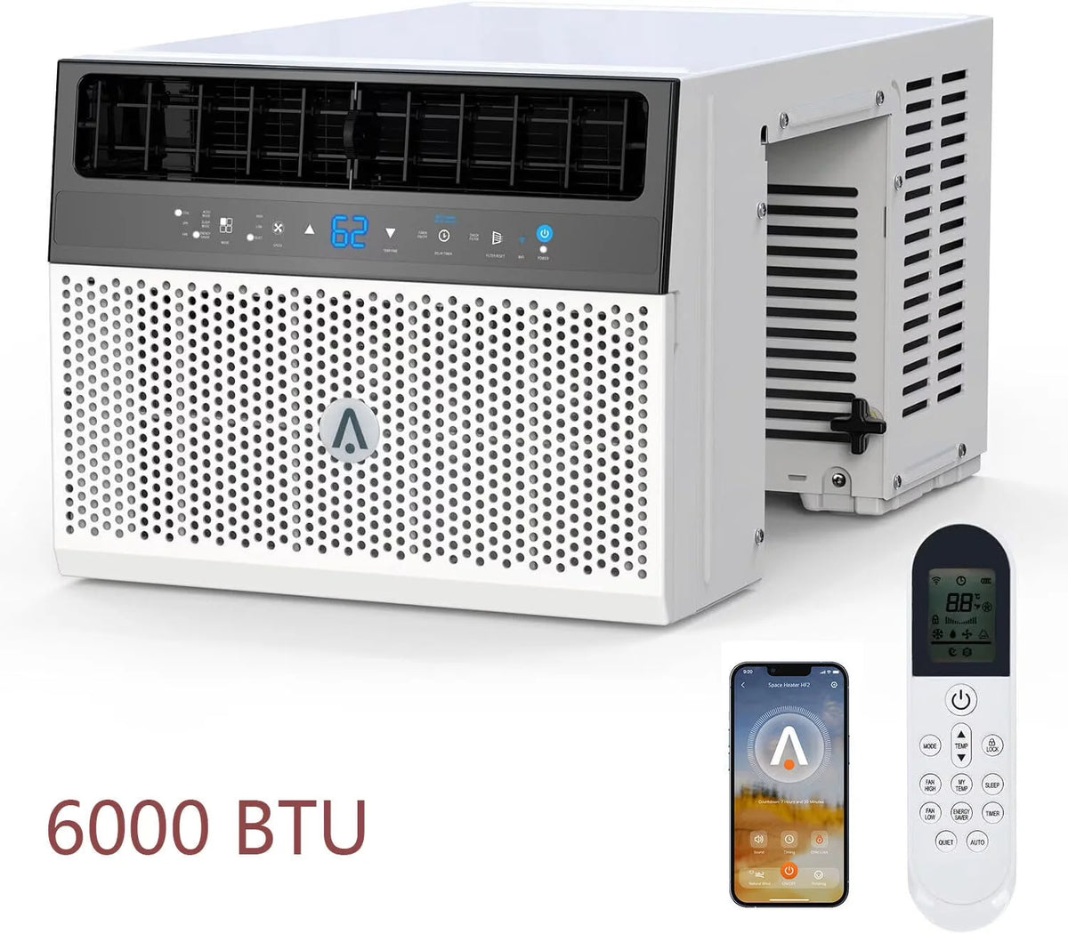 Window Air Conditioner 8000 BTU Up To 370 Sq. Ft. With Remote And App Control