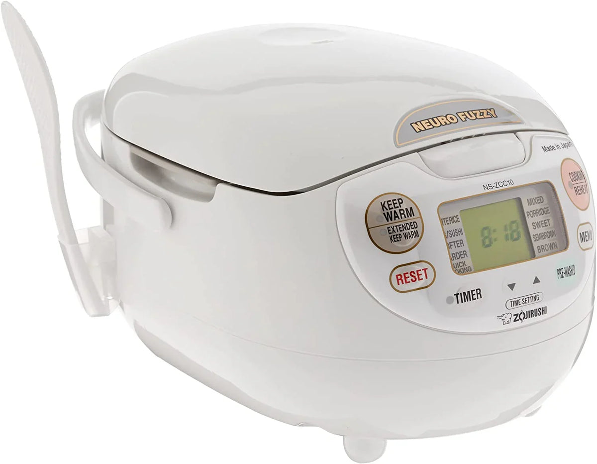 Zojirushi Neuro Fuzzy Rice Cooker And Warmer, 5.5-Cup, Premium White - NS-ZCC10