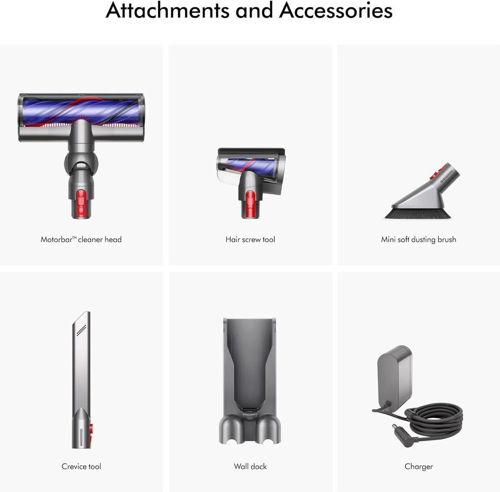 Dyson Cordless Stick Vacuum Cleaner, 0.14 Gallons, Silver/Nickel - V8 SV25