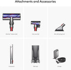 Dyson Cordless Stick Vacuum Cleaner, 0.14 Gallons, Silver/Nickel - V8 SV25