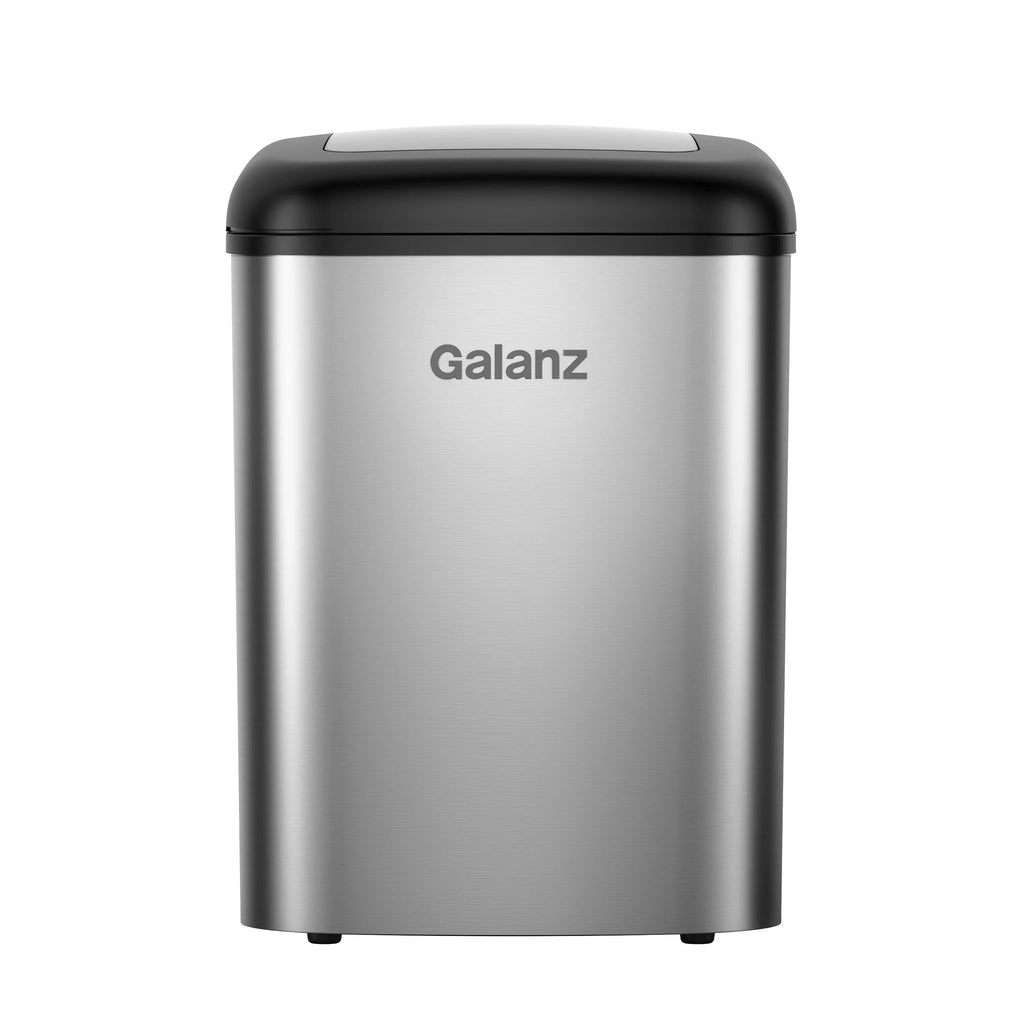 Galanz Portable Countertop Ice Maker, 26 lbs in 24 Hours, 9 Bullet Cubes in 9 Minutes, 2 Ice Sizes, 2.1 L, Retro Red