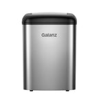Galanz Portable Countertop Ice Maker, 26 lbs in 24 Hours, 9 Bullet Cubes in 9 Minutes, 2 Ice Sizes, 2.1 L, Retro Red