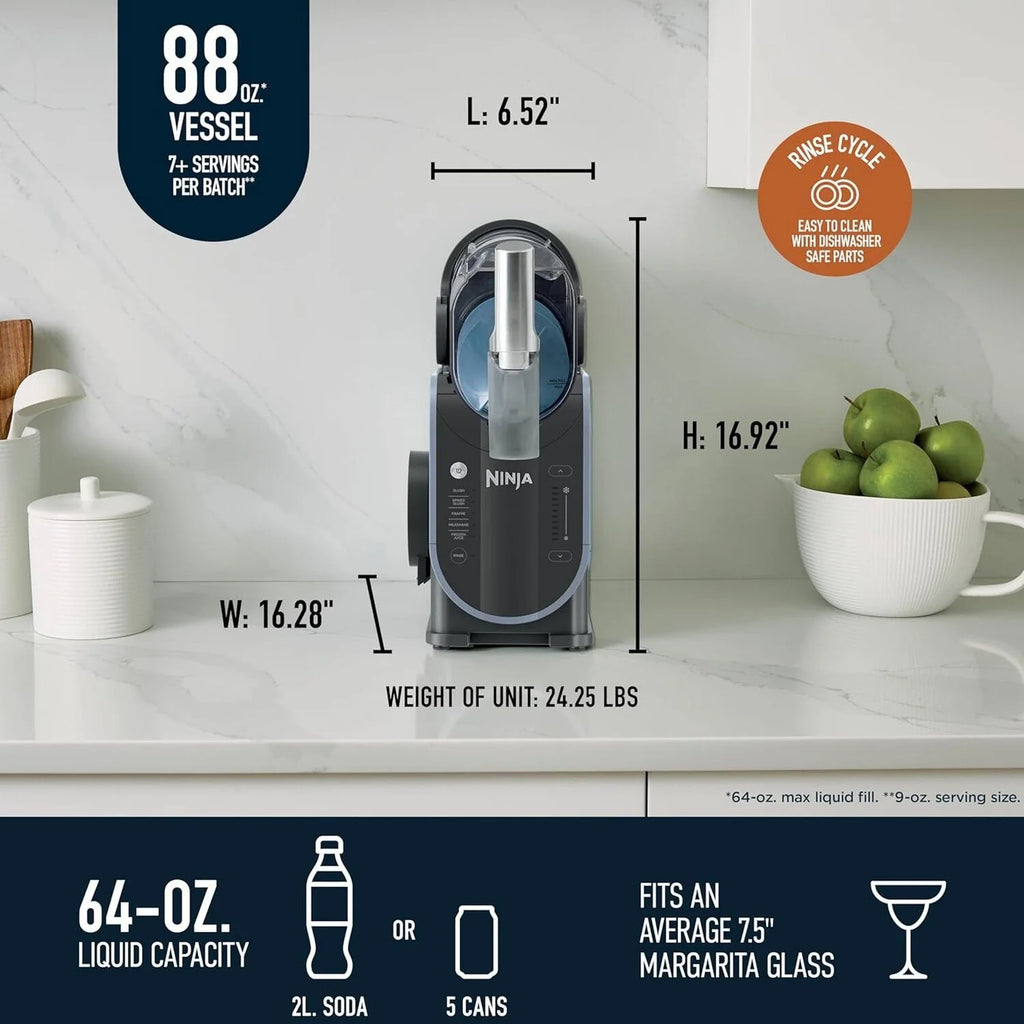 SLUSHi 88 Oz. Frozen Drink And Slushie Machine, Black - FS301