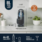 SLUSHi 88 Oz. Frozen Drink And Slushie Machine, Black - FS301