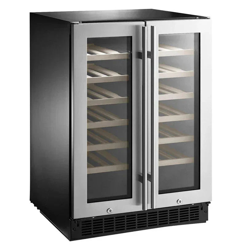 42-Bottle Or 128-Can Dual-Zone Wine And Beverage Cooler With Glass Doors - NS-BC2ZSS1