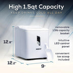 Igloo Self-Cleaning Countertop Ice Maker, 1.5 qt, 26 lbs/24 Hours, Aqua