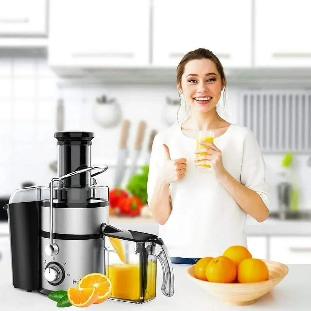 Centrifugal Juicer Machine 1100W, 3 in Feed Chute, BPA Free, Black
