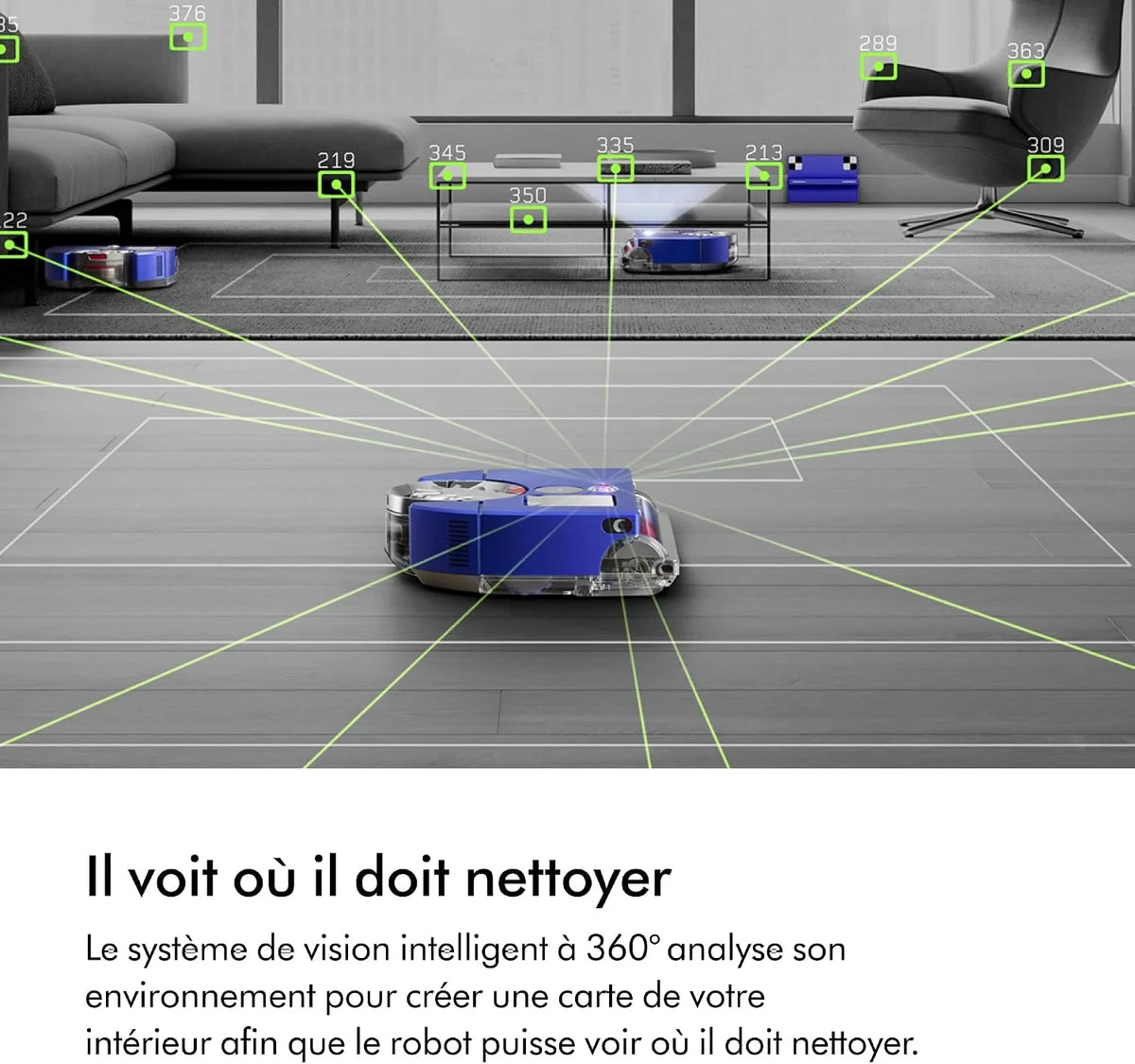 Dyson 360 Vis Nav Robot Vacuum, Blue/Nickel - RB03