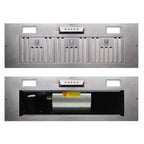Akicon Ducted Range Hood Insert, Stainless Steel, 3-Speed 600 CFM, 36in Cold
