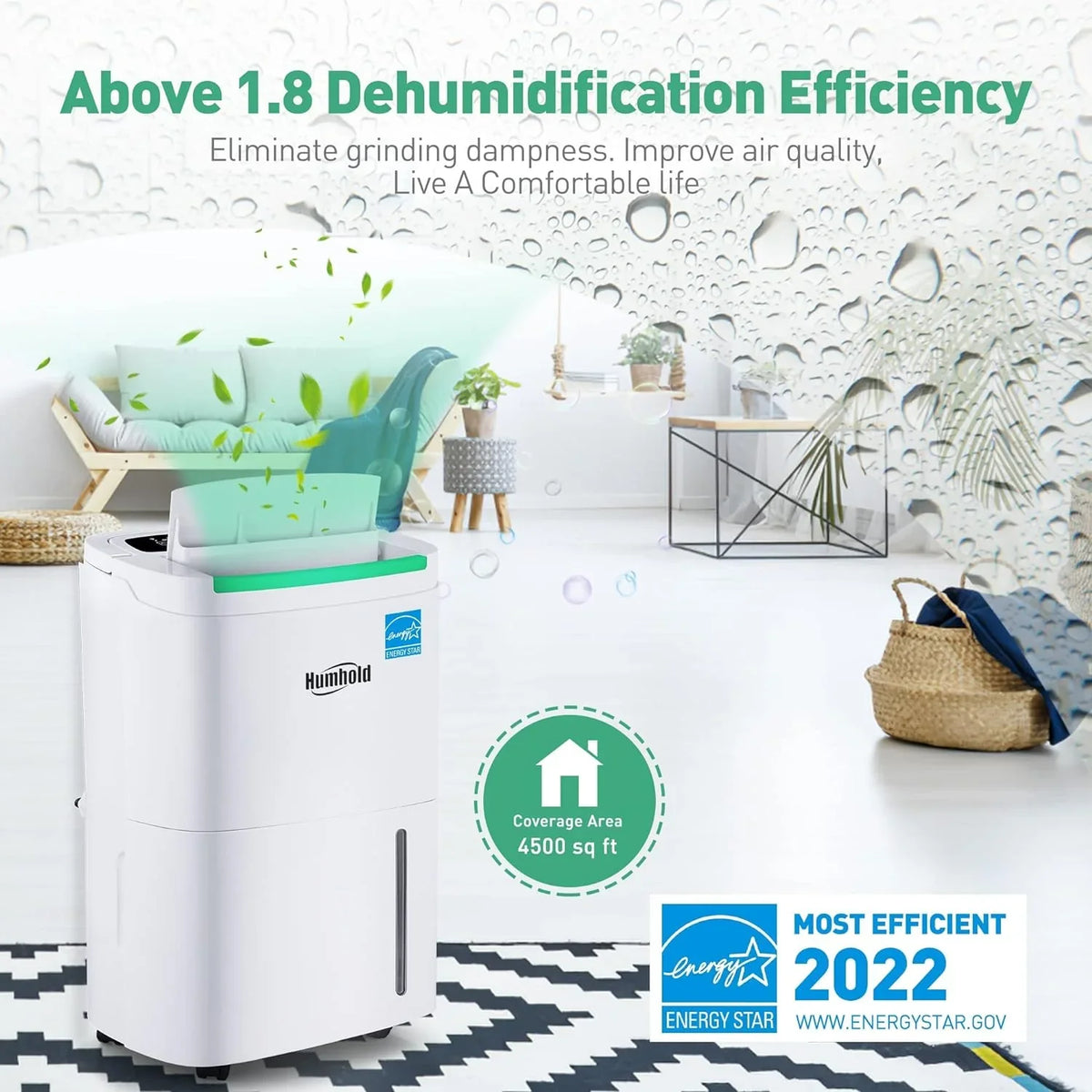 HUMHOLD Portable Air Conditioner, 14000 BTU, White - HDPAC-10-A1