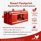RentACoop Big Red Barn Chick Brooder Set With 12 x 12 Heating Plate, Feeders And Waterers