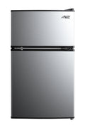 Arctic King Two-Door Mini Fridge With Freezer, 3.2 Cu ft, 18.5 in x 19.4 in x 33.3 in, Stainless Steel - E-Star