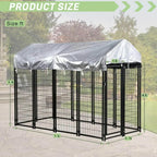 NiamVelo Large Dog Kennel 8'x4'x6' With Water-Resistant Cover, Black