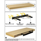 24 Inch Extra Long Floating Wall Shelf Set, 2 Count