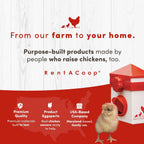 RentACoop Big Red Barn Chick Brooder Set With 12 x 12 Heating Plate, Feeders And Waterers