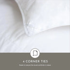 Highland Feather European White Duck Down Comforter, Full, Winter, 725 Fill Power - Tencel Organic Cotton Shell