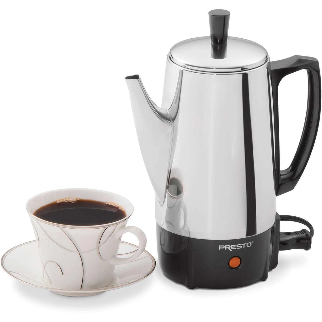 Presto Stainless Steel Percolator Coffee Maker, 6-Cup - 02822