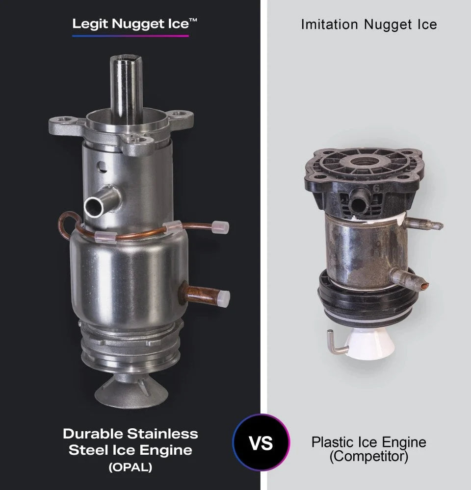 GE Profile Opal 2.0 Ultra Nugget Ice Maker With Scale Inhibiting Filter, Scoop, 38 lbs In 24 Hours, WiFi - Stainless Steel