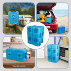 WaterBrick Stackable 3.5 Gallon Blue Water And Food Storage Container - 8 Pack