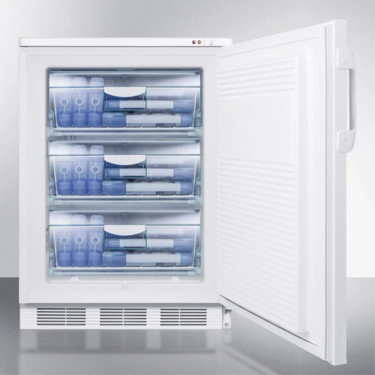 Undercounter Medical All-Freezer -25 C Capable, White, Front Lock