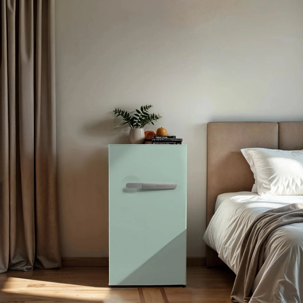 Frigidaire Retro Compact Fridge 3.1 cu. ft., Sage, 18.9 in W x 17.95 in L x 33.27 in H - EFR397