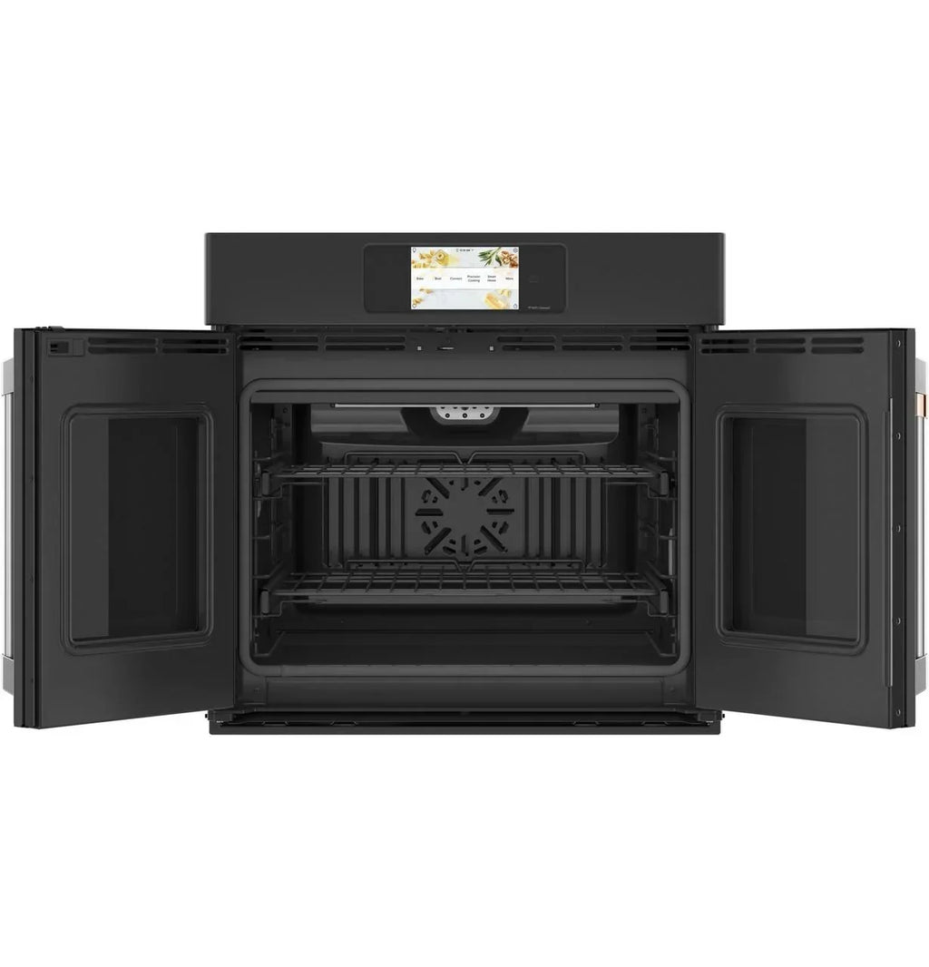 Cafe 30 Inch Matte Black Single Convection Smart Electric Wall Oven - CTS90FP3ND1