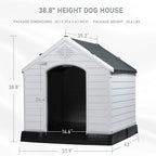 LEMBERI Weatherproof Plastic Dog House - Indoor/Outdoor Use