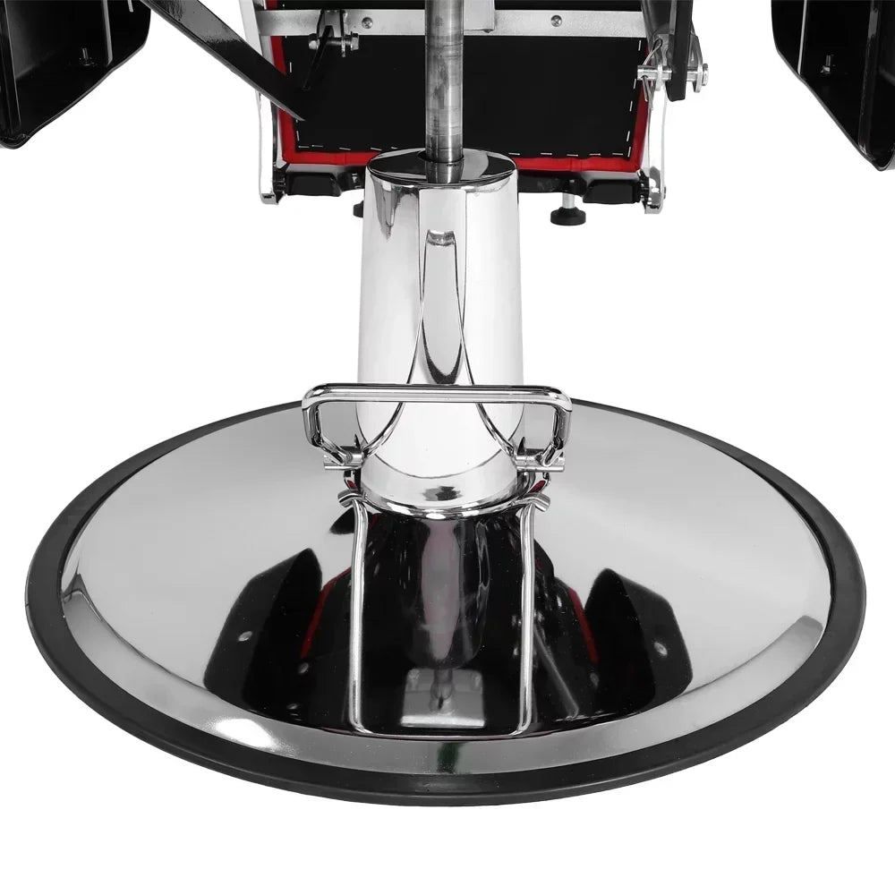 OmySalon Reclining Hydraulic Barber Chair, Black, 38.2 x 27.6 x 39.4 in