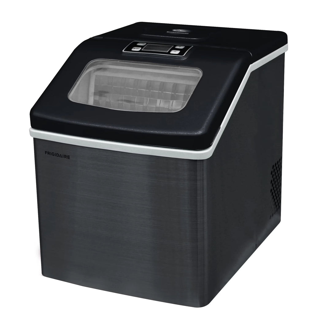 Frigidaire Countertop Clear Square Ice Maker, 40 lbs. Per Day - Stainless Steel
