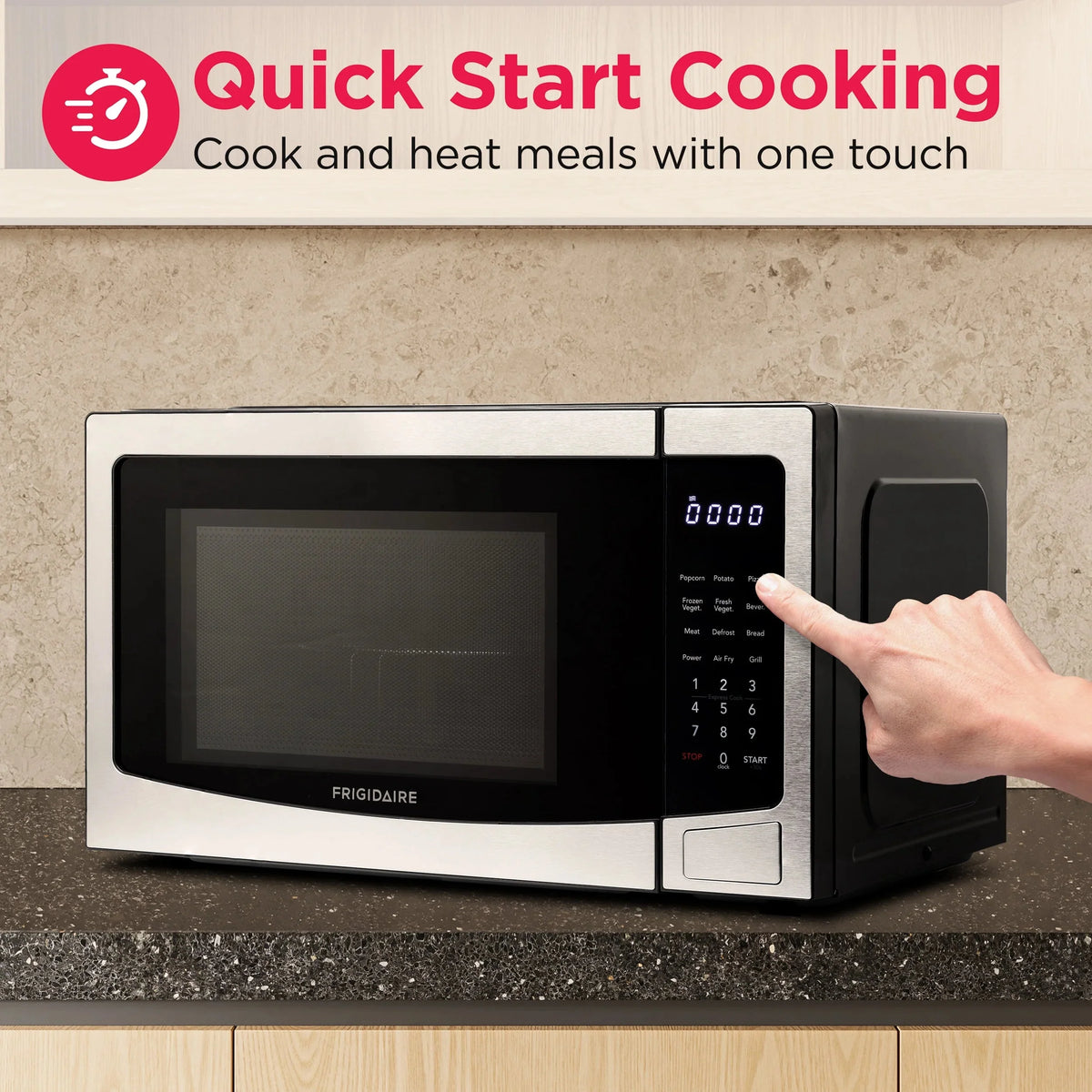 Frigidaire 3-In-1 Countertop Microwave Oven With Air Fryer And Convection, 1.1 Cu. Ft., Stainless Steel