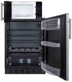 Summit Microwave And Refrigerator Combination, 24 Inch, 5.5 Cu.Ft. - MRF6BK2SSA FF6BK2SS SM903BSA1