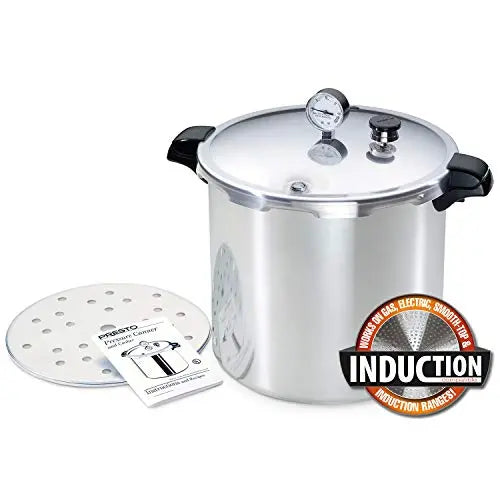 Presto Pressure Canner, 23-Quart, Induction-Compatible, Silver Aluminum - 01784