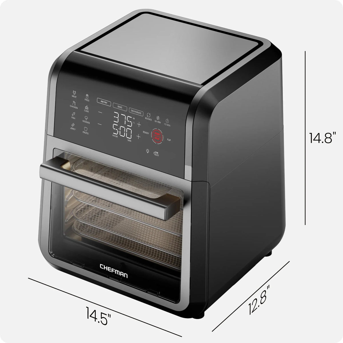 Chefman Digital Air Fryer With Rotisserie, 10 Qt, 17 Presets - CRJ38-10-RDO-V2