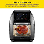 CHEFMAN Multifunctional Digital Air Fryer Rotisserie Dehydrator Convection Oven - 10-Liter
