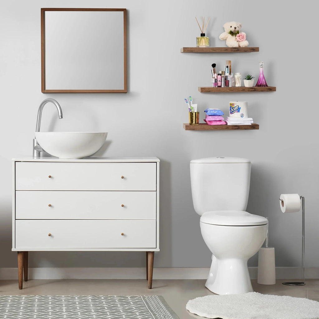 24 Inch Extra Long Floating Wall Shelf Set, 2 Count