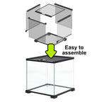 REPTIZOO Knock-Down Mini Glass Reptile Habitat, 20in x 12in x 10in, 10 Gallon
