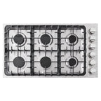 4-Piece Kitchen Appliance Package - 36 in Gas Cooktop, 24 in Electric Wall Oven, 24 in Microwave Drawer, Energy Star French Door Refrigerator