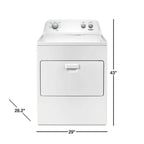 7.0 Cu. Ft. Electric Dryer - White