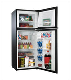 Galanz 4.6 Cu Ft Two Door Mini Refrigerator With Freezer, Stainless Steel - GL46TS5E