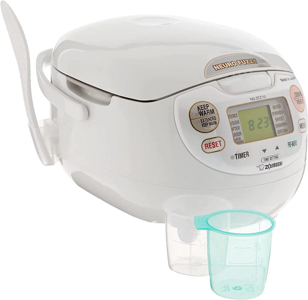 Zojirushi Neuro Fuzzy Rice Cooker And Warmer, 5.5-Cup, Premium White - NS-ZCC10