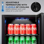 Ivation Freestanding Wine Cellar Mini Fridge, 101-Bottle, Stainless Steel