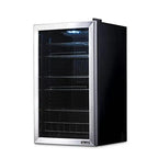 NewAir Beverage Refrigerator Cooler, 126 Cans, Stainless Steel, Right Hinge Glass Door - AB-1200