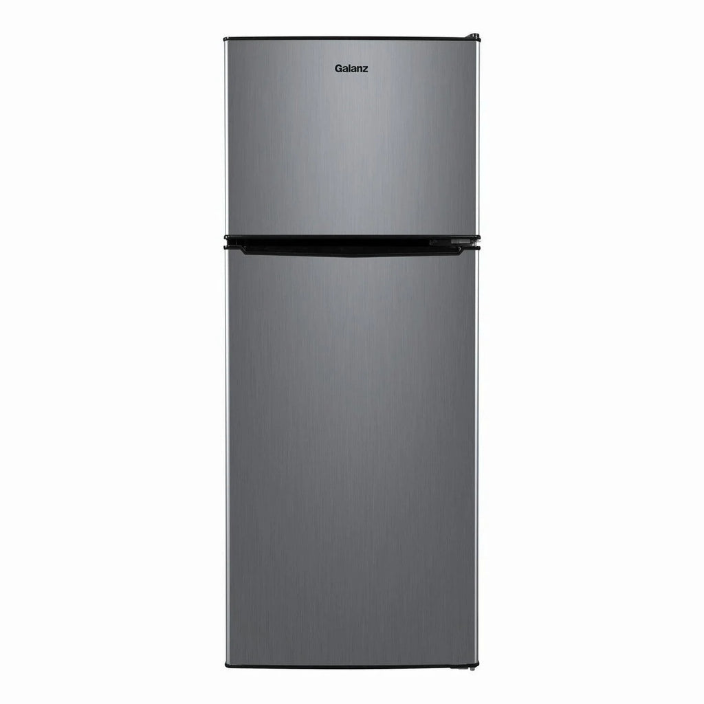 Galanz 4.6 Cu Ft Two Door Mini Refrigerator With Freezer, Stainless Steel - GL46TS5E