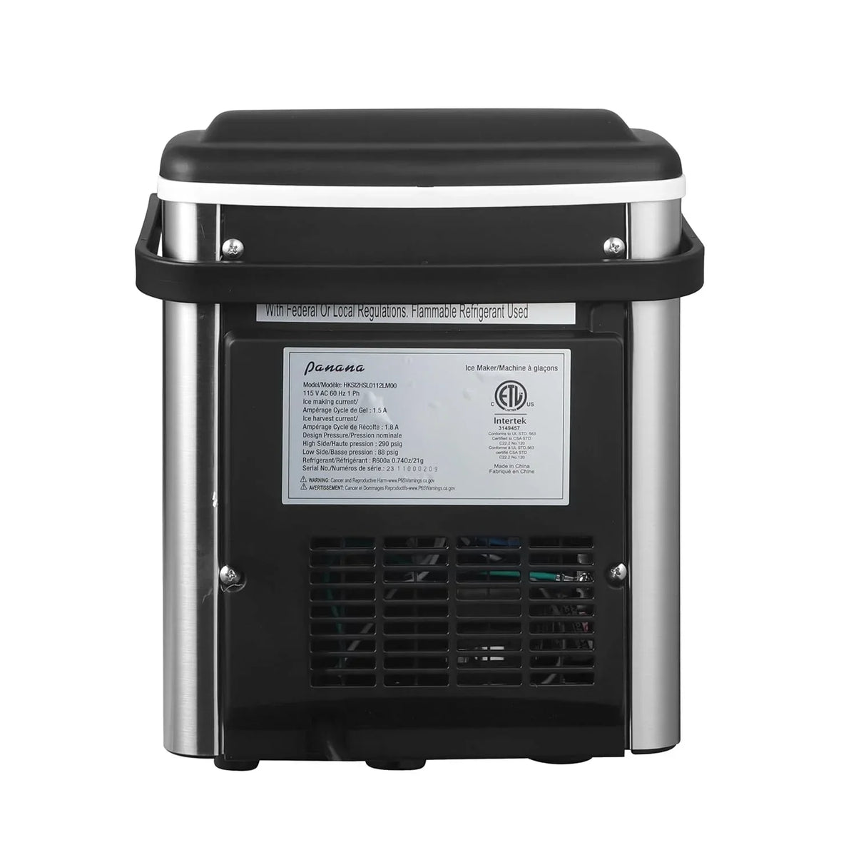Countertop Ice Maker, 9 Bullet Ice, 26.5lbs/24H