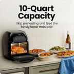 Chefman Digital Air Fryer With Rotisserie, 10 Qt, 17 Presets - CRJ38-10-RDO-V2