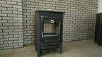 Indoor Wood Burning Cooking Stove 57cm x 55,5cm x 99,5cm, Matte Black - Stove 315