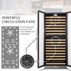 Lanbo 32 Inch 287 Bottle Dual Zone Compressor Freestanding Wine Refrigerator - LW328DD