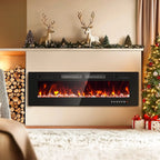 Dovov Wall Mounted Electric Fireplace Heater, 50 inch, Black, 750/1500W