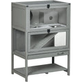 PawHut Wooden Hamster Cage With Lower Storage Shelf And Running Wheel