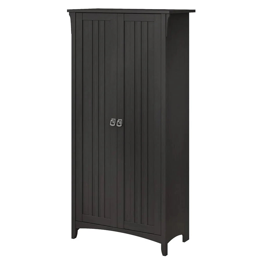 Tall Freestanding Storage Cabinet With Doors And 5 Shelves